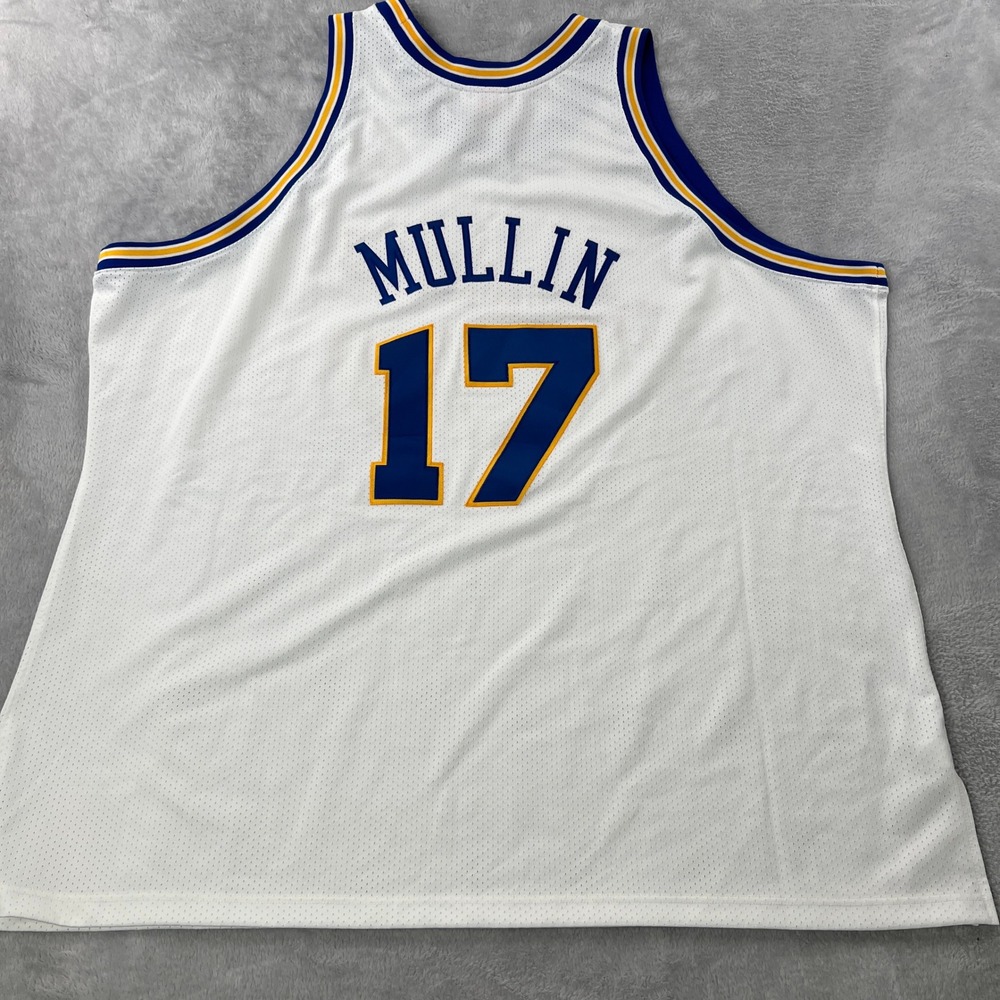 Mitchell & Ness Chris Mullin Warriors Jersey 5XL White Men Hardwood Classics 17 - Picture 8 of 12